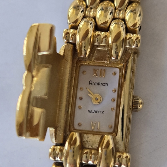 Vintage Armitron Golden Hidden Watch Face watch Bracelet main image 6